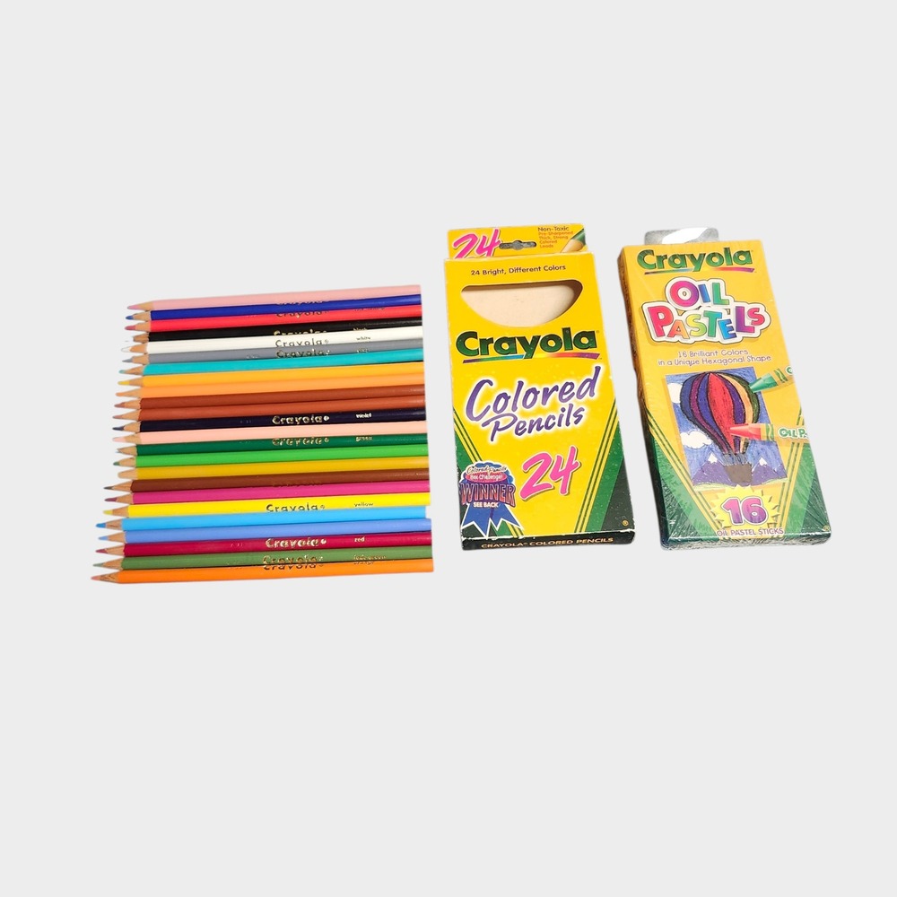 Crayola Art Set Kids Multicolor Vintage Oil Pastels‎ & Colored Pencils